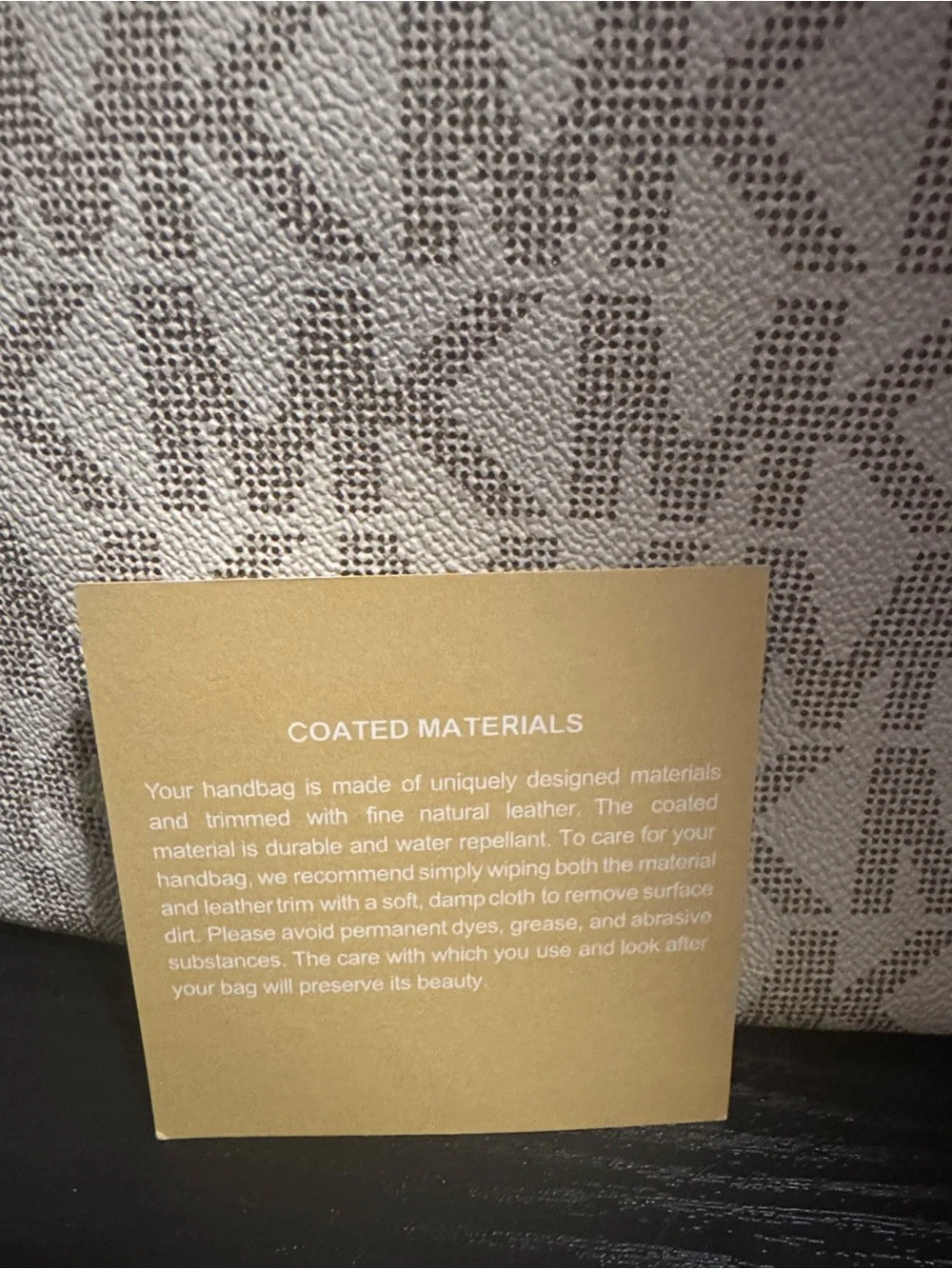 Michael Kors Cream/Tan MK Logo Crossbody Bag